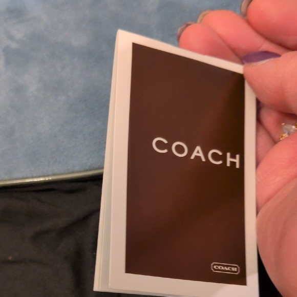 Coach Light Blue Suede Wristlet - Picture 15 of 16